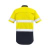 ZW835 Syzmik Mens Rugged Cooling Taped Hi Vis Spliced SS Shirt Yellow/Navy – Promotrenz