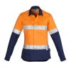 ZWL123 Syzmik Womens Hi Vis Spliced Industrial Shirt Orange/Navy – Promotrenz
