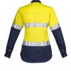 ZWL123 Syzmik Womens Hi Vis Spliced Industrial Shirt Yellow/Navy – Promotrenz