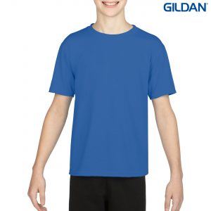 The Gildan Performance Youth T-Shirt is a 100% Polyester driwear tee. XS-XL. 7 colours. Great performance tees from Gildan. Ladies and Mens styles available.