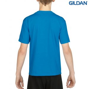 The Gildan Performance Youth T-Shirt is a 100% Polyester driwear tee. XS-XL. 7 colours. Great performance tees from Gildan. Ladies and Mens styles available.