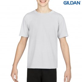 The Gildan Performance Youth T-Shirt is a 100% Polyester driwear tee.  XS-XL.  7 colours.  Great performance tees from Gildan.  Ladies and Mens styles available.