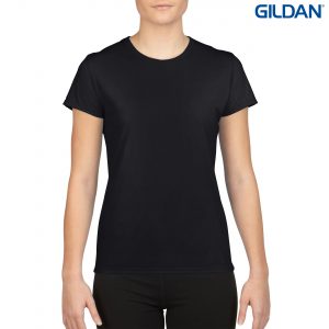 The Gildan Performace Ladies T-Shirt is a 100% Polyester driwear tee. XS-XL. 7 colours. Great performance tees from Gildan. Kids and Mens styles available.
