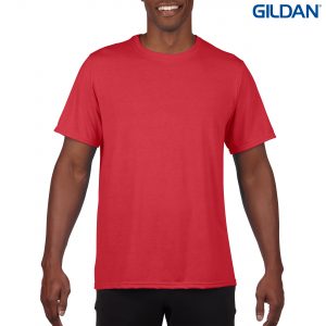 The Gildan Performace Adult T-Shirt is a 100% Polyester driwear tee.  S - 3XL.  7 colours.  Great performance tees from Gildan.  Kids and Ladies styles available.