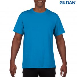 The Gildan Performace Adult T-Shirt is a 100% Polyester driwear tee.  S - 3XL.  7 colours.  Great performance tees from Gildan.  Kids and Ladies styles available.