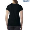 47V00L Gildan Performance Ladies V-Neck Tech T-Shirt – Black