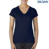 47V00L Gildan Performance Ladies V-Neck Tech T-Shirt – Marbled Navy