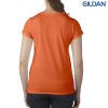 47V00L Gildan Performance Ladies V-Neck Tech T-Shirt – Marbled Orange