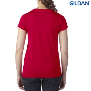 The Gildan Performance Ladies V-Neck Tech T-Shirt is a semi fitted, polyester ladies tee.  XS - 3XL.  7 colours.  Great branded performance tees from Gildan.