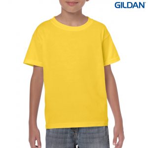 The Gildan Heavy Cotton Youth T Shirt is a 50% cotton/50% polyester tee. Sizes 8 - 16. 26 colours. Great cost effective kids tees for printing and events.