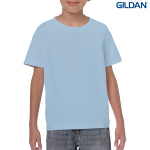 The Gildan Heavy Cotton Youth T Shirt is a 50% cotton/50% polyester tee. Sizes 8 - 16. 26 colours. Great cost effective kids tees for printing and events.