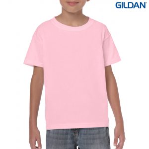 The Gildan Heavy Cotton Youth T Shirt is a 50% cotton/50% polyester tee. Sizes 8 - 16. 26 colours. Great cost effective kids tees for printing and events.