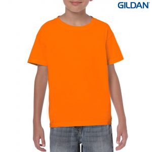 The Gildan Heavy Cotton Youth T Shirt is a 50% cotton/50% polyester tee. Sizes 8 - 16. 26 colours. Great cost effective kids tees for printing and events.