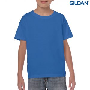 The Gildan Heavy Cotton Youth T Shirt is a 50% cotton/50% polyester tee. Sizes 8 - 16. 26 colours. Great cost effective kids tees for printing and events.