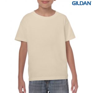 The Gildan Heavy Cotton Youth T Shirt is a 50% cotton/50% polyester tee. Sizes 8 - 16. 26 colours. Great cost effective kids tees for printing and events.