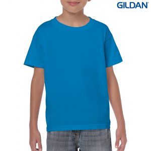 The Gildan Heavy Cotton Youth T Shirt is a 50% cotton/50% polyester tee. Sizes 8 - 16. 26 colours. Great cost effective kids tees for printing and events.