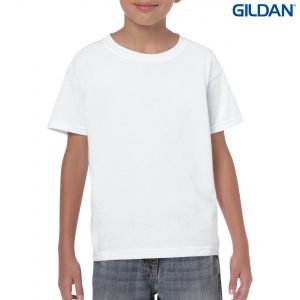 The Gildan Heavy Cotton Youth T Shirt is a 50% cotton/50% polyester tee. Sizes 8 - 16. 26 colours. Great cost effective kids tees for printing and events.
