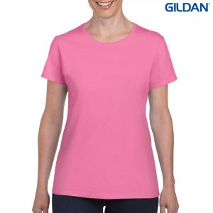 The Gildan Heavy Cotton Ladies T Shirt is a 180gsm cotton tee. Mens and kids available too. 20 colours. S - 3XL. Great branded heavy cotton tees from Gildan.