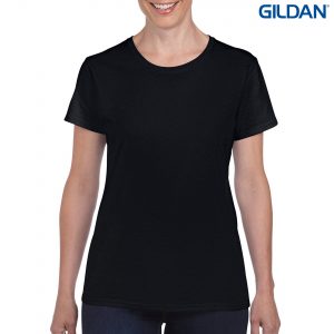 The Gildan Heavy Cotton Ladies T Shirt is a 180gsm cotton tee. Mens and kids available too. 20 colours. S - 3XL. Great branded heavy cotton tees from Gildan.
