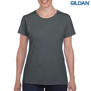 The Gildan Heavy Cotton Ladies T Shirt is a 180gsm cotton tee. Mens and kids available too. 20 colours. S - 3XL. Great branded heavy cotton tees from Gildan.