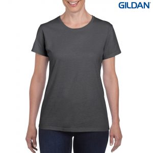 The Gildan Heavy Cotton Ladies T Shirt is a 180gsm cotton tee. Mens and kids available too. 20 colours. S - 3XL. Great branded heavy cotton tees from Gildan.