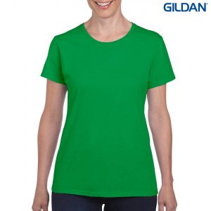 The Gildan Heavy Cotton Ladies T Shirt is a 180gsm cotton tee. Mens and kids available too. 20 colours. S - 3XL. Great branded heavy cotton tees from Gildan.