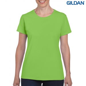 The Gildan Heavy Cotton Ladies T Shirt is a 180gsm cotton tee. Mens and kids available too. 20 colours. S - 3XL. Great branded heavy cotton tees from Gildan.
