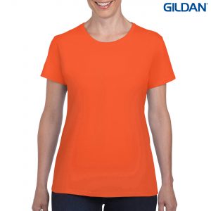 The Gildan Heavy Cotton Ladies T Shirt is a 180gsm cotton tee. Mens and kids available too. 20 colours. S - 3XL. Great branded heavy cotton tees from Gildan.