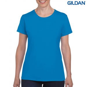 5000L Gildan Heavy Cotton Ladies T Shirt - Sapphire - Promotrenz The Gildan Heavy Cotton Ladies T Shirt is a 180gsm cotton tee. Mens and kids available too. 20 colours. S - 3XL. Great branded heavy cotton tees from Gildan.