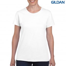 The Gildan Heavy Cotton Ladies T Shirt is a 180gsm cotton tee.  Mens and kids available too.  20 colours.  S - 3XL.  Great branded heavy cotton tees from Gildan.