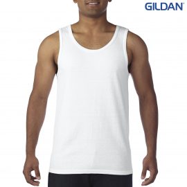 The Gildan Heavy Cotton Adult Singlet is a 180gsm 100% cotton jersey adult singlet. 8 colours. Great cost effective adult tank tops ready for branding.
