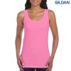 The Gildan Softstyle Ladies Tank Top is a cotton fitted ladies singlet.  5 colours.  S - 2XL.  Great branded ladies cotton singlets from Gildan.