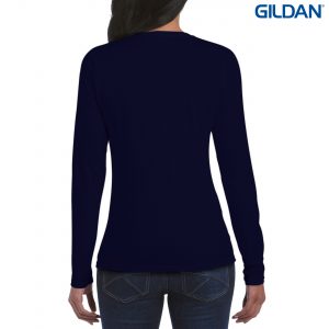 The Gildan Ladies Long Sleeve T Shirt is a 100% cotton fitted long sleeve ladies tee.  4 colours.  S - 3XL.  Great branded long sleeve tees from Gildan.