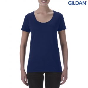 The Gildan Softstyle Ladies' Deep Scoop T-Shirt is a cotton tee with deep scoop neckline.  10 colours.  S - 3XL. Great ladies cotton tees from Gildan.