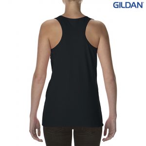 The Gildan Softstyle Ladies Racerback Tank is a semi fitted cotton racer back singlet. 4 colours. S - 3XL. Great branded ladies singlets from Gildan.