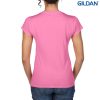 64V00L Gildan Softstyle Ladies V-Neck T Shirt Azalea – Promotrenz