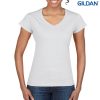 64V00L Gildan Softstyle Ladies V-Neck T Shirt White – Promotrenz