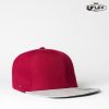 HU15606 UFlex Snap Back 6 Flat Peak Cap – Burgundy/Grey – Promotrenz