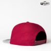 HU15606 UFlex Snap Back 6 Flat Peak Cap – Burgundy/Grey – Promotrenz