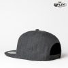 HU15606 UFlex Snap Back 6 Flat Peak Cap – Charcoal Melange – Promotrenz