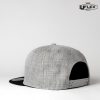 HU15606 UFlex Snap Back 6 Flat Peak Cap – Grey Melange Black – Promotrenz
