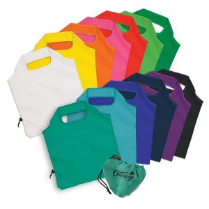 The Trends Collection Ergo Fold-Away Bag is a reusable shopping bag that can be folded away into a drawstring pouch.  13 colours.  Branding on pouch.