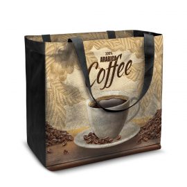 The Trends Collection City Shopper Tote Bag is a laminated, full colour, sublimation printed, reusable tote bag.  Great full branded options for retail bags.