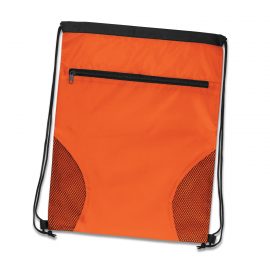 The Trends Collection Dodger Drawstring Backpack is a stylish drawstring backpack with mesh accents.  Zipper pocket.  8 colours.  Great drawstring backpacks.