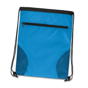 The Trends Collection Dodger Drawstring Backpack is a stylish drawstring backpack with mesh accents. Zipper pocket. 8 colours. Great drawstring backpacks.
