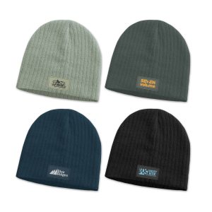 The Trends Collection Nebraska Cable Knit Beanie with Patch is a stylish cable knit beanie. Acrylic Yarn. 4 colours. Printing on patch. Great branded headwear.
