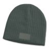 115656 Trends Collection Nebraska Cable Knit Beanie with Patch – Dark Grey – Promotrenz