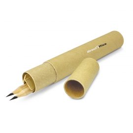 The Trends Collection Eco Pen and Pencil Set is a handy set in a natural unbleached cardboard tube.  Contains 2 x pens and 2 x pencils.  Great eco set.
