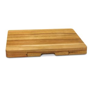 The Trends Collection Montgomery Cheese Board is a luxury acacia cheese board with drawer. 3 cheese knives and fork. Laser Engraved. Great corporate gifts.