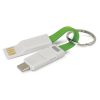 116102 Trends Collection Electron 3 in 1 Charging Cable – Bright Green – Promotrenz